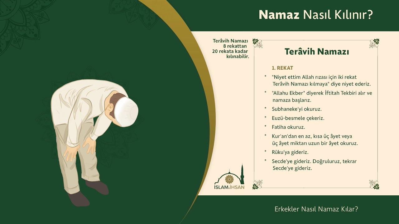 teravih namazi nasil kilinir islam ve ihsan