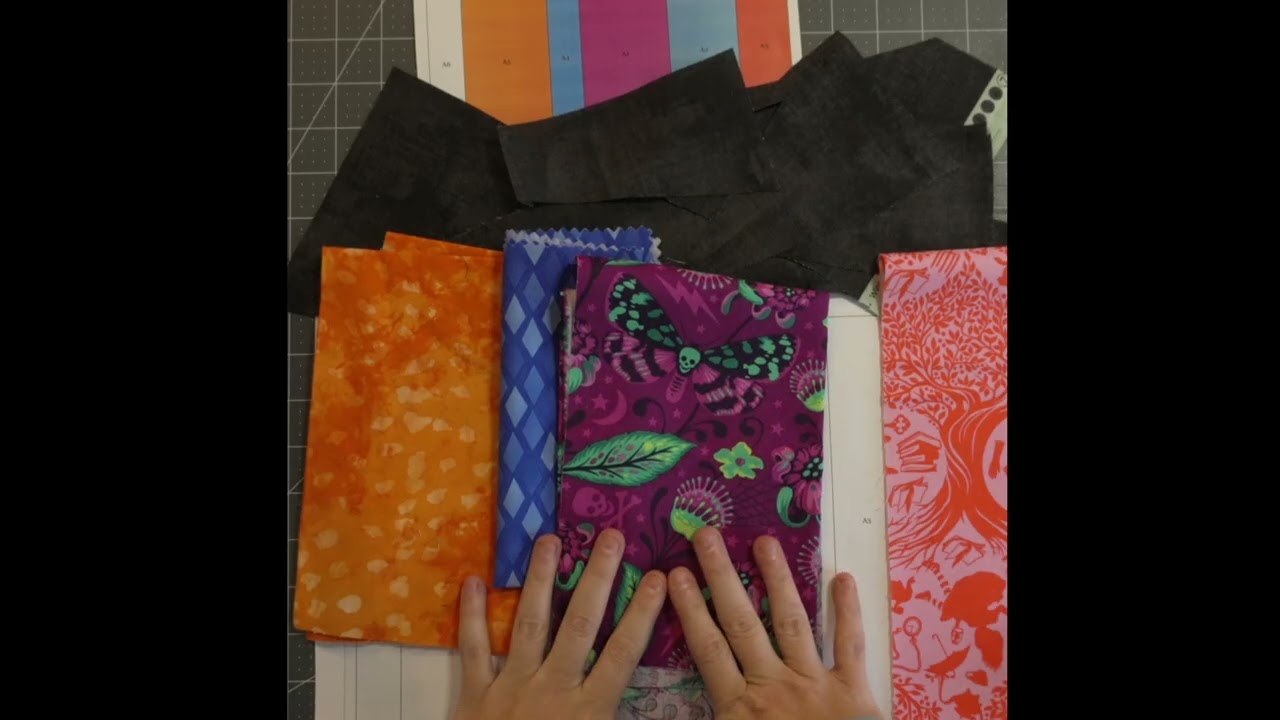 Week 1: Block 1 - ACOTAR Book Spines Fantasy & Fae Bookcase Quilt Along - Detailed How To