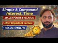 Simple &amp; Compound Interest + Time | Most Important Lecture | IBA JST Maths | ZAHEER ALI OFFICIALS