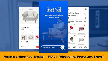 Furniture Shop App  Design | UX/UI ( Wireframe, Prototype, Export)