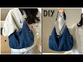 How To Make A Bag Shoulder With Zipper From Old Jeans Upcycle Crafs Bag Denim 