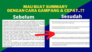 Cara membuat Kesimpulan Otomatis