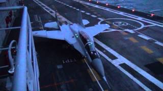 MiG-29KUB Night Take-off From Vikramaditya