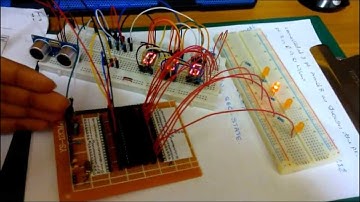 SIMPLE 8051 PROJECT ( parking sensor using ultrasonic module on breadboard) part 1