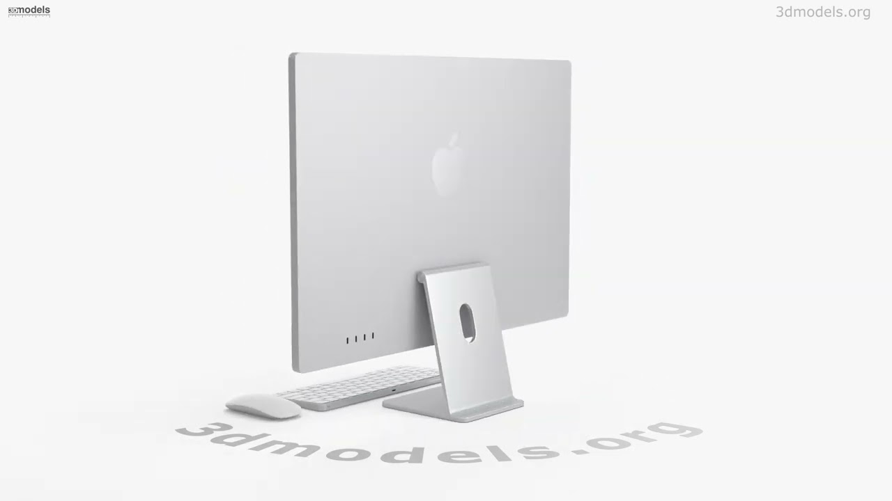 Apple iMac 24 inch 2024 Silver 3D model by 3DModels.org - YouTube