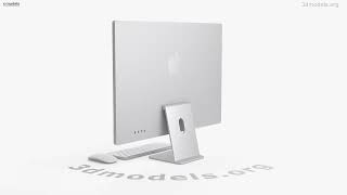 Apple iMac 24 inch 2024 Silver 3D model by 3DModels.org