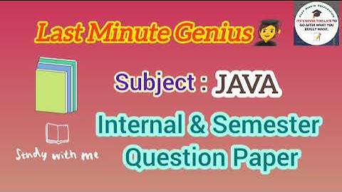 JAVA Important Questions #Semester #importantquestions #Exam #preparations #Study #Education