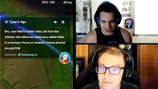 WHEN TYLER1 USES HIS OWN AI APP AND IT FLAMES HIS TEAM | THEBAUSFFS GREAT ESCAPE | LOL MOMENTS