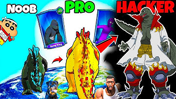 UPGRADING GODZILLA  | NOOB vs PRO vs HACKER in MONSTER DRAFT with SHINCHAN CHOP | NOOB BALTI