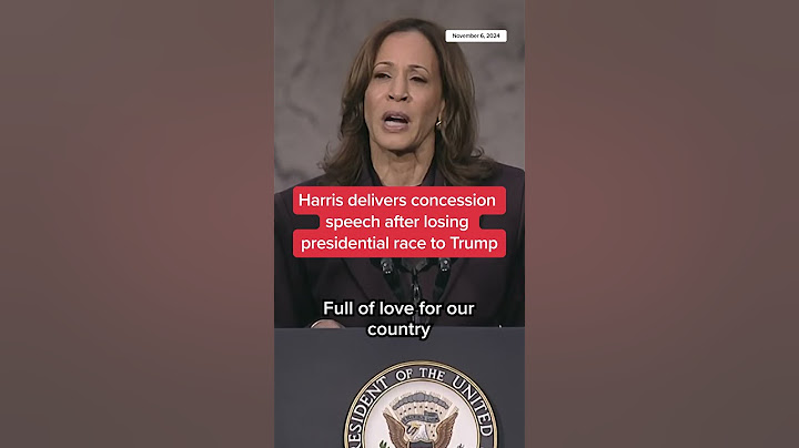 Harris delivers concession speech after losing presidential race to Trump