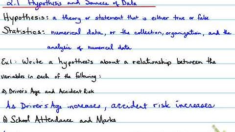 1D - 2.1 Hypothesis and Sources of Data