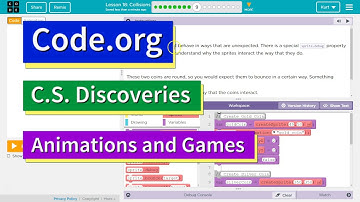 Collisions Lesson 18.9 Code.org Animation Tutorial with Answers