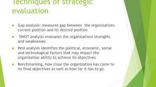 Strategic Evaluation PPT
