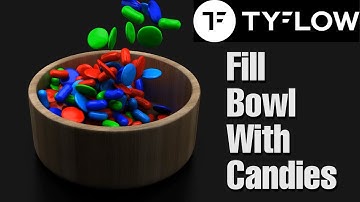 TyFlow Fill Bowl With candies