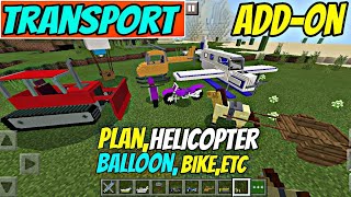 Transport Add-on (Cars,Bike,Plan,Etc) In Minecraft Pe (Android iOS) Hindi screenshot 1