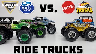 Spin Master Monster Jam vs. Hot Wheels Monster Trucks | Ride Trucks