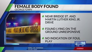 Female found dead near Bridge Street bridge in Georgetown