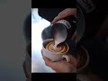 Beautiful wings with heart finishing  credit in the description #latteartvideo #bestoflatteart