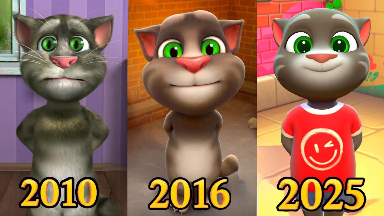 TALKING TOM CAT OF EVOLUTION 😳 2010 Vs 2016 Vs 2025 Now 🙈 Full Gameplay 🙀Comparison How Will win 🤔