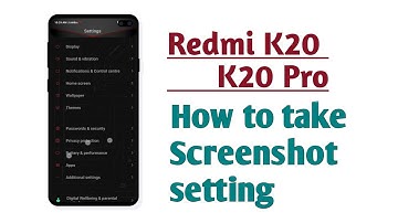Redmi K20 , K20 Pro , How to take screenshots setting tips and tricks