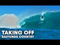 Surfing huge barrels in remote western australias baiyungu country  taking off