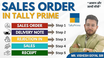 Sales Order In Tally Prime | Full Process With Delivery Note, Rejection In, Sales & Receipt