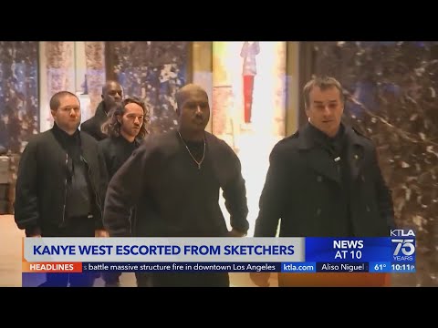 Kanye West escorted from Skechers