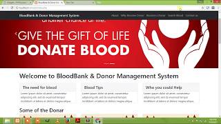 Blood Bank & Donor Management System in PHP & MySQL | Final Year Project with Source Code 2025