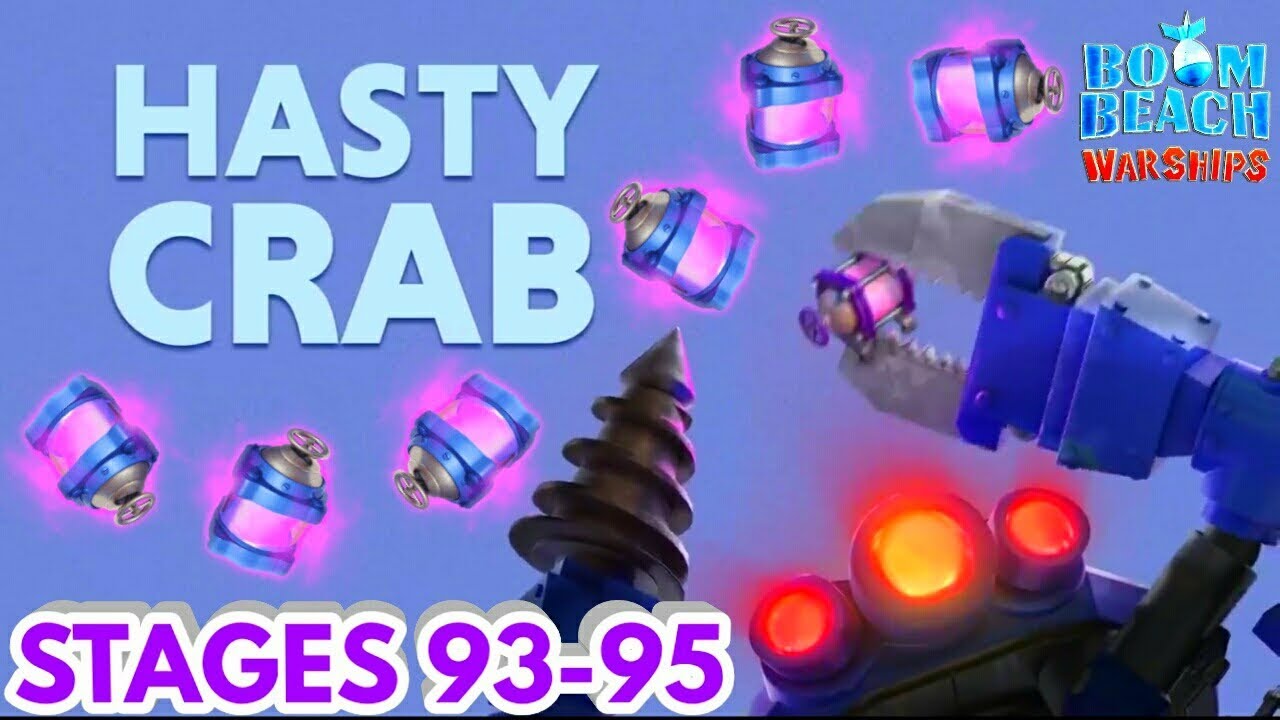 Boom Beach Warships - HASTY MEGA CRAB - STAGES 93-95