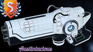 S-Class White Experimental Rifle Multitool | Black Circle Decals | No Man