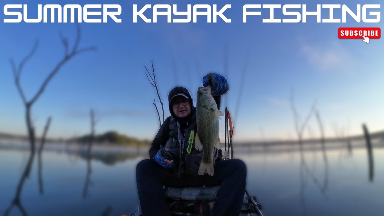 Summer Kayak Fishing! Finding bass in big water #fishing #kayakfishing #outdoors #kayaking