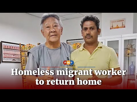 Homeless migrant worker, mistreated outside bank, to return home