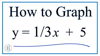 How to Graph the Equation  y = 1/3x + 5