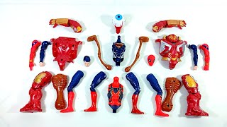 avengers superhero toys.. spiderman vs superman vs hulk buster vs siren head.. merakit mainan..