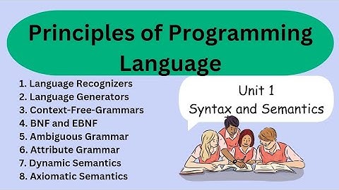 Syntax and Semantics unit 1 chapter 2 || Principles of Programming Language