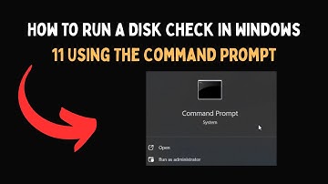 How To Run A Disk Check In Windows 11 Using The Command Prompt