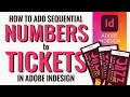 How to Create Numbers on Tickets [Sequential Numbering] in Adobe InDesign