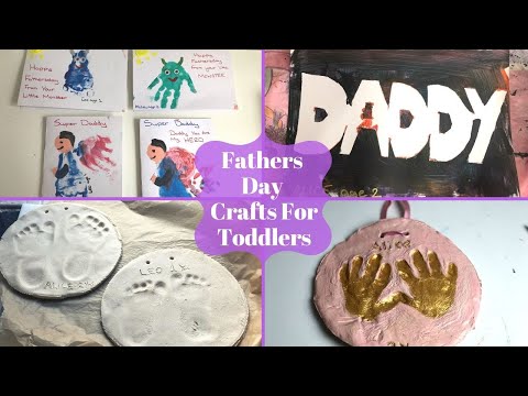 Fun Fathers Day Crafts For Toddlers | Card Ideas, Painting, Salt dough Plaques.