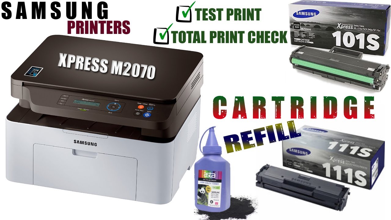 Samsung xpress M2070 Printer Refill | SCX d101s Cartridge Refill | MLT  D111s Cartridge Refill - YouTube