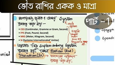 ভৌত রাশির একক ও মাত্রা | SCIENCE PART - 2 | Unit and measurement system | @FastestGrowing