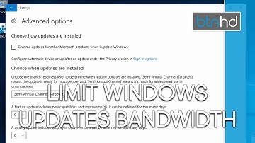 Limit Windows 10 Updates Download Bandwidth