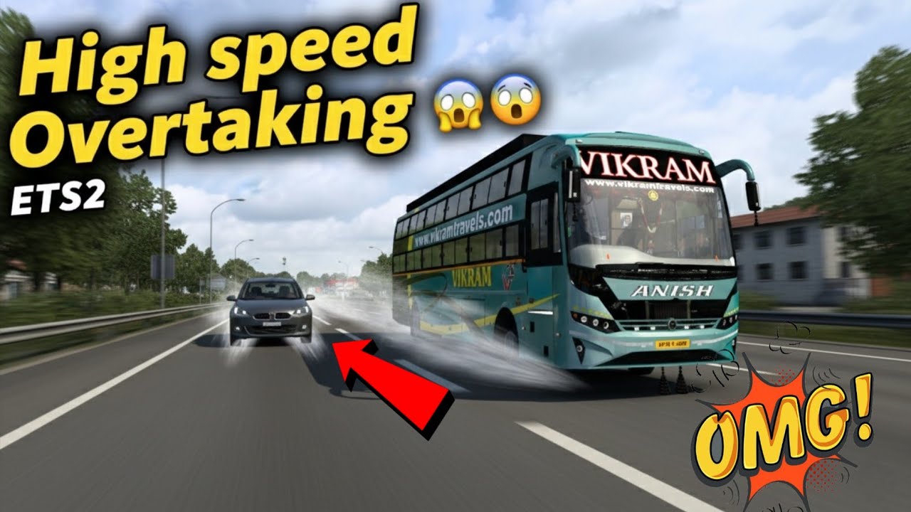​⚡ OMG! High Speed Overtaking Bus! | Bus vs Car | ETS2 India Mod | The Hardik Gaming