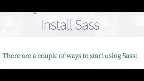 How to install sass on windows in Hindi | Urdu