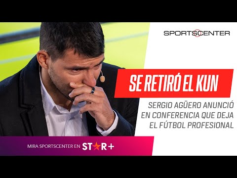 "HE DECIDIDO DEJAR DE JUGAR": ENVUELTO EN LLANTO, EL KUN #AGÜERO SE RETIRÓ DEL FÚTBOL