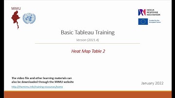 Ep 06 | Heat Map Table 2 | MIMU Basic Tableau Training Jan 2022
