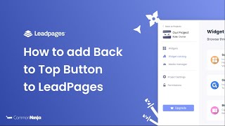 How to add a Back to Top Button to LeadPages