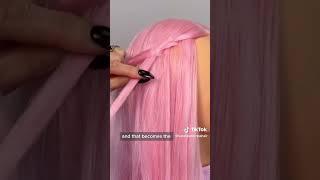 how to do a waterfall braid #braids #waterfall  #notmine #tiktok