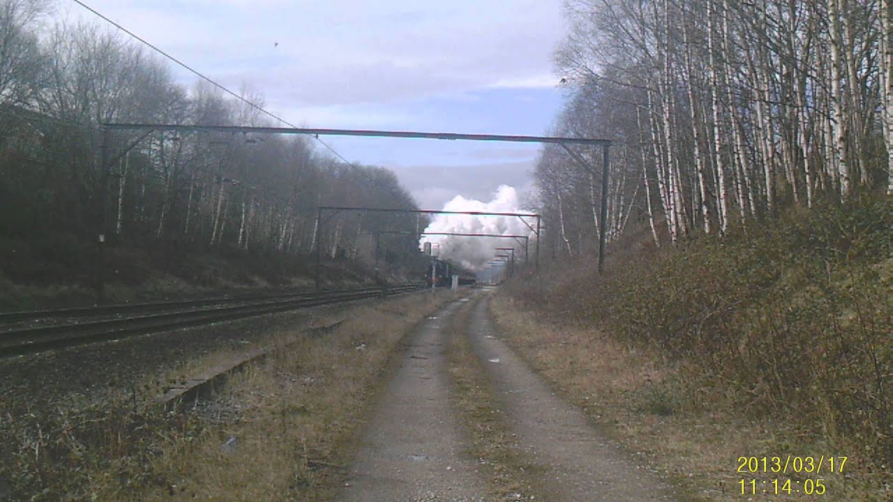 Black 5's 44871 + 45407 on 1Z70 Preston - Sheffield 'Tin Bath' @ Fairfield on 17.3.13 - 1080 HD - YouTube