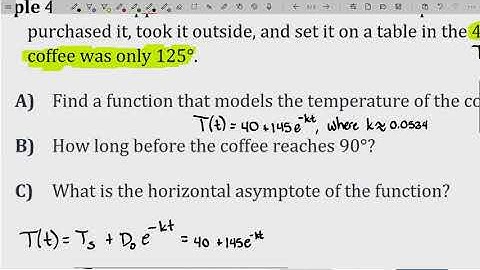 Modeling with Exponential and Logarithmic Equations - Applications Involving Newton