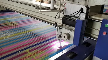 Continuous Single needle quilting machine working video